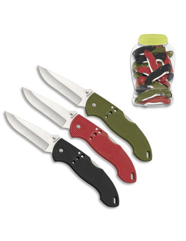 Krukke med 24 forskellige farvede knive (19,4 cm.)