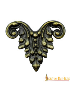 Adorno floral medieval para cuero o prendas de ropa