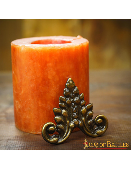 Adorno floral medieval para cuero o...