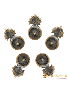 Set mit 5 Ananasornamenten aus gealtertem Messing für... 2