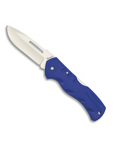 Messer der Marke Albainox mit blauem Clip (18,6 cm).