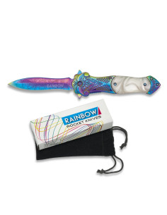 Rainbow mærke kniv dekoreret og FOS (21,4 cm.)