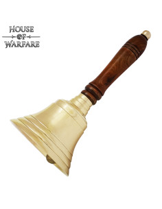 Campanilla de pregonero en latón y madera
