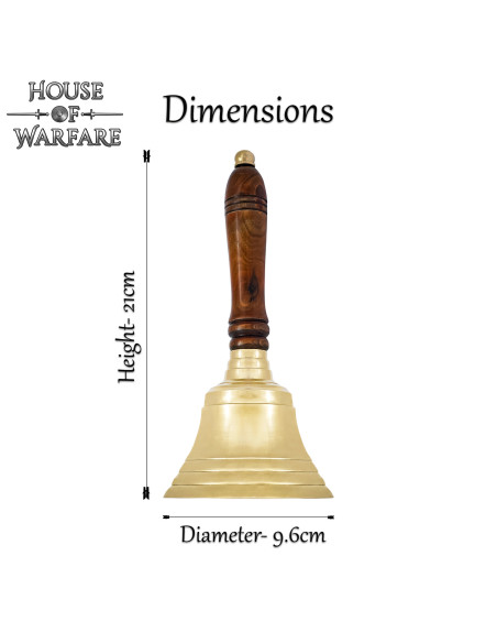 Campanilla de pregonero en latón y...