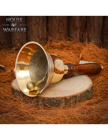 Stadtausruferglocke aus Messing und Holz