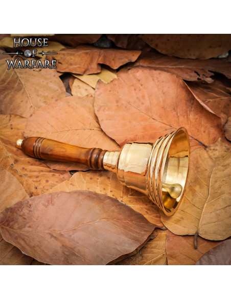 Stadtausruferglocke aus Messing und Holz