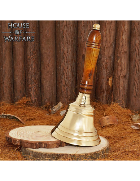 Stadtausruferglocke aus Messing und Holz