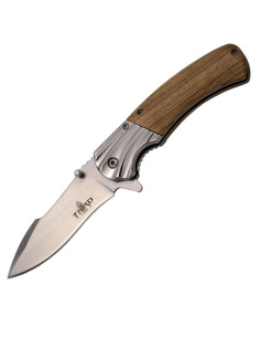 Zebrano-håndtag lommekniv, 420 rustfrit stålblad. (20,5 cm.)