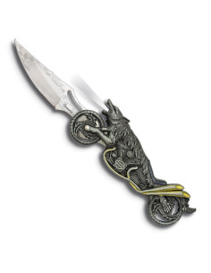 Moto wolf model kniv med lommelygte (21,7 cm.)