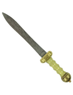 Dekorativer römischer Dolch mit goldener und roter Scheide 2