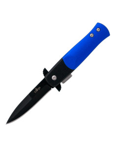 Derde blauwe zakmes met geassisteerd systeem (13,5 cm.)