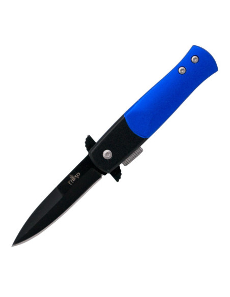 Tredje blå lommekniv med assisteret system (13,5 cm.)