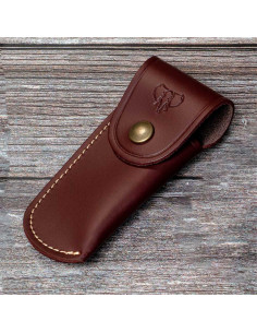 Cudeman bruin lederen schede voor messen (12 cm.)