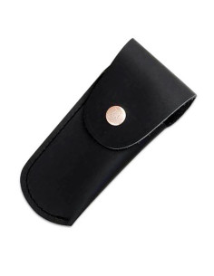 Cudeman-Scheide aus schwarzem Leder für Messer (10 cm).