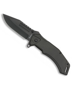 Schwarzes taktisches Messer der Marke Albainox (20,9 cm).