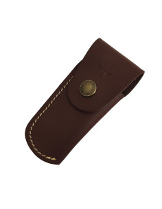 Cudeman braune Lederscheide für Taschenmesser (9 cm).