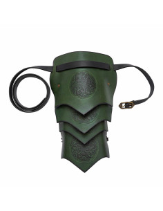 Hombrera caballos celtas en forma de escamas - Verde