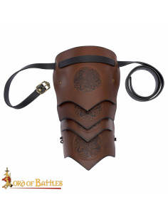 Hombrera caballos celtas en forma de escamas - Marrón