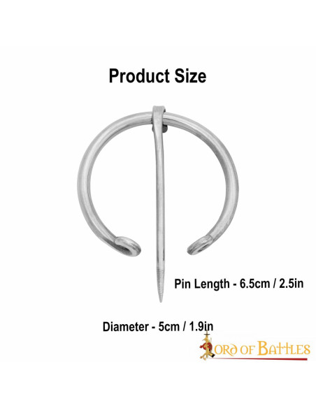 Vernikkelde Vikingfibula voor kleding