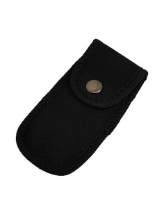 Schwarz gepolstertes Nylon-Messeretui (10 cm).