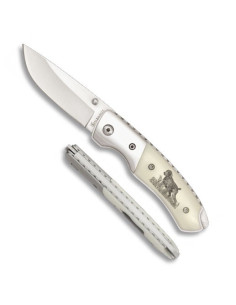Albainox-Taschenmesser mit Jagdhund-Design (16 cm).