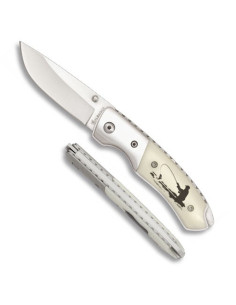 Albainox-Taschenmesser mit Griff im Fischer-Design (16 cm).