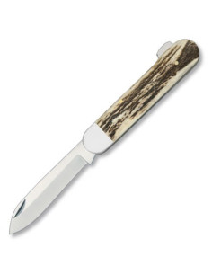 Messer mit Hirschgeweihgriff der Marke Albainox (18,5 cm).
