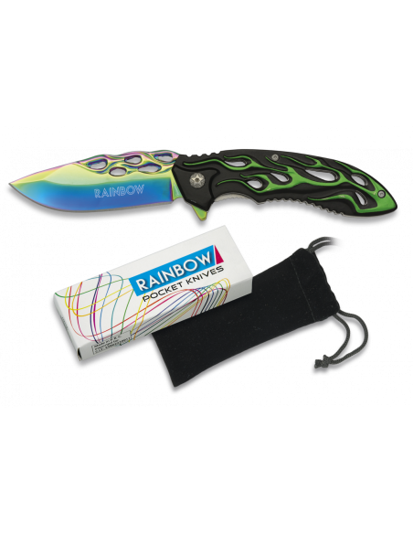 Navaja Rainbow con funda terciopelo...