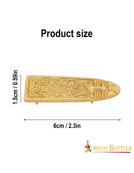 Punta de cinturón medieval estrecho...