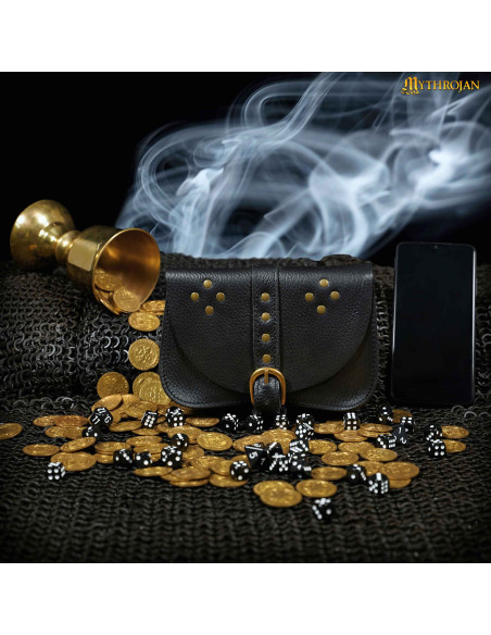 Bolso medieval marrón, tipo riñonera,... Bolso medieval marrón, tipo riñonera,...