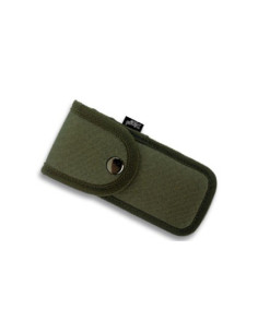 Grøn nylon kuffert til knive (16x7 cm.)