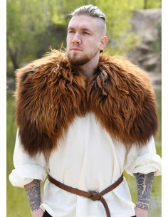 Scandinavische schouders van schapenvacht - Bruin 2