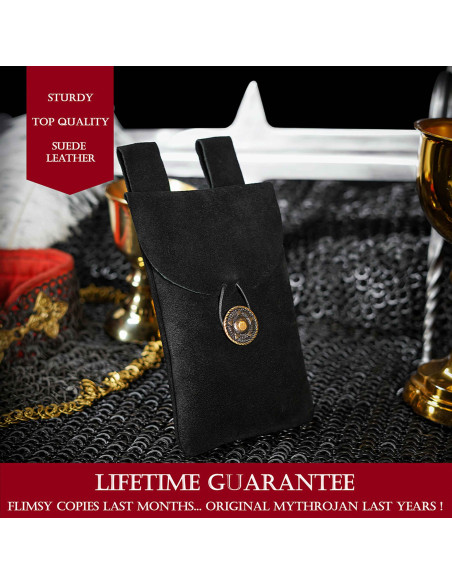 Bolsa medieval negra, tipo riñonera,...