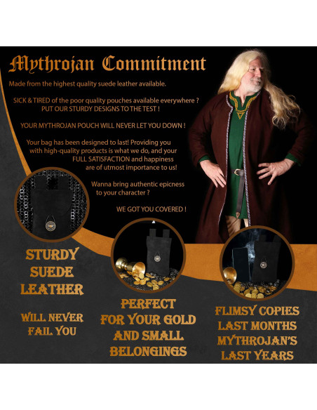 Schwarze mittelalterliche Tasche,...