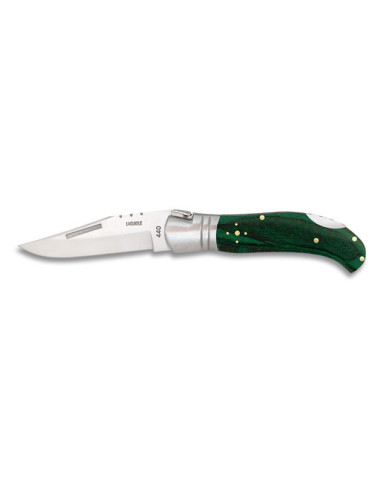 Messer der Marke Albainox mit grünem Mikarta-Griff (21,4 cm).
