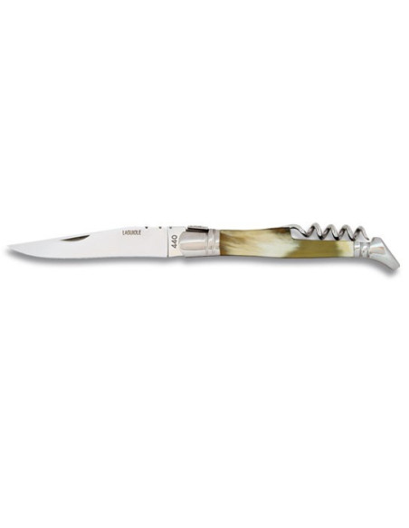 Albainox Laguiole type tyrehorn proptrækkerkniv (19,3 cm.)