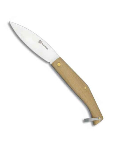 Albainox kniv med træskaft med ring (18 cm.)