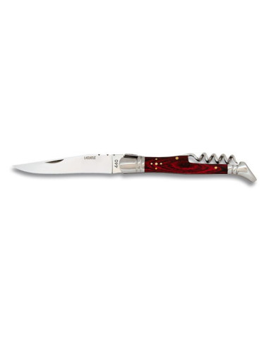 Navaja Albainox tipo Laguiole sacacorcho mikarta roja (21,3 cm.)