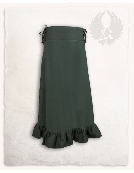 Falda medieval Nelly algodón en verde Falda medieval Nelly algodón en verde