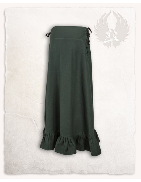 Falda medieval Nelly algodón en verde Falda medieval Nelly algodón en verde