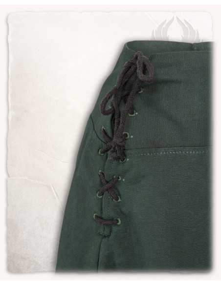 Falda medieval Nelly algodón en verde Falda medieval Nelly algodón en verde