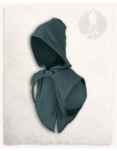 Cubre-hombros con capucha medieval Galatea - verde oliva 2
