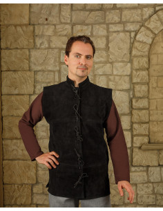 Chaleco Renacentista Laertes en ante negro