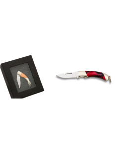 Miniatur-Taschenmesser-Charms, rotes Perlmutt (Klinge...