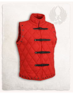 Gambesón medieval Arthur rojo en lona