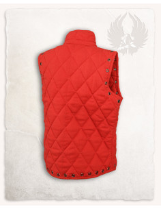 Gambesón medieval Arthur rojo en lona 2