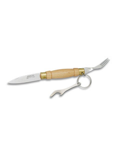 MAM lommekniv med gaffel og åbner på håndtaget (13,7 cm.)