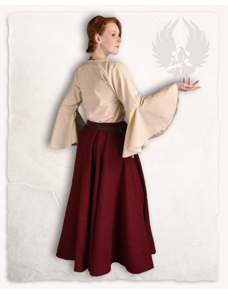 Felice middeleeuwse damesblouse in crème