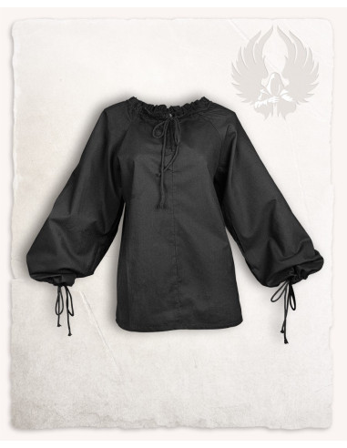 Zwarte Annabelle middeleeuwse blouse