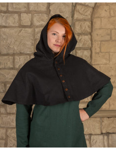 Gugel o capucha nórdica modelo Notker, negro